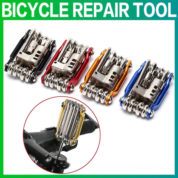 11 In1 Bicycle Repairing Set Bike Repair Tool Wrench Screwdriver Chain Hex Spoke