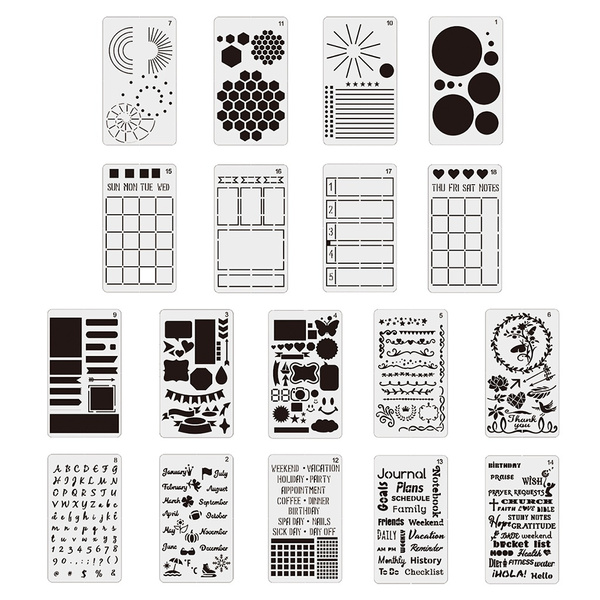 Planner Stencil Set for Dotted Journals Time Saving Accessories Bullet  Notebook Supplies Make Creating Layouts Easy for Bullet Point Checklists,  Daily