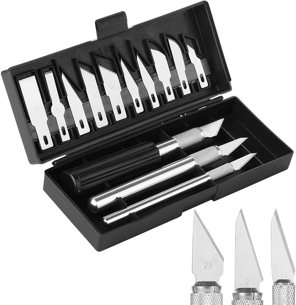 Exacto Knife Kit, Exacto Knife, 13 Piece, Craft Knife Set, Exacto Knife for  Crafting, Cutter, Pen Knife, Razor Knife, Craft Knife, Exacto Knife Blades,  Hobby Knife, Leather Cutting Tool