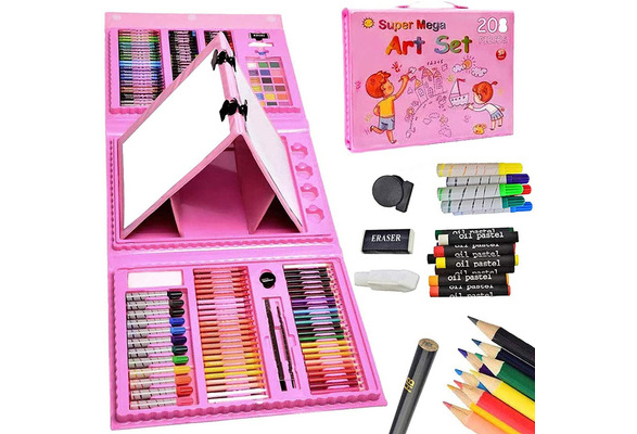 208 PCS Art Supplies,Drawing Set Art Kits for Kids Girls Boys Teens Artist,  Art Set with Trifold Easel, Includes Oil Pastels, Crayons, Colored