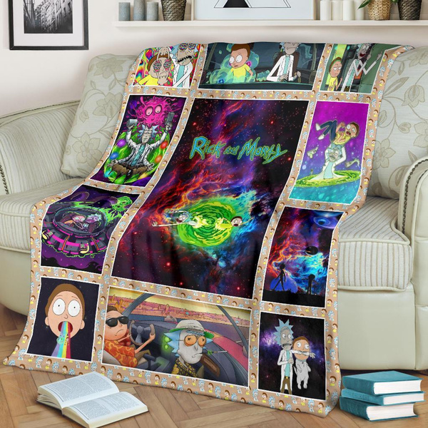 Rick and discount morty fleece blanket