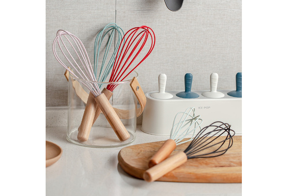 Whisk Household Mini Semi-automatic Whisk Manual Cream Whisk Wooden Handle  Egg Whisk Mixer