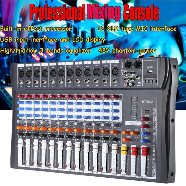 Ammoon Model: 120S-USB 12 channel mixing sold console