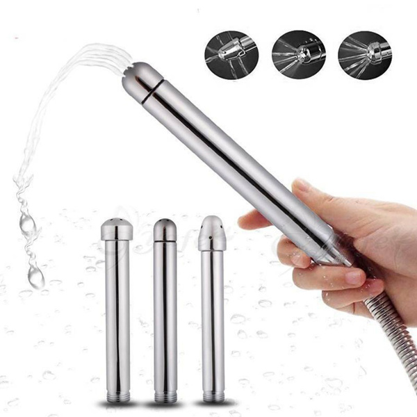 Download Metal Shower Enema Water Nozzle with 3 Head Anal Douche Vaginal Clean Kit | Wish