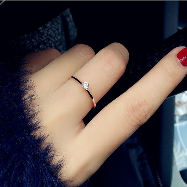 Rose gold deals index finger ring