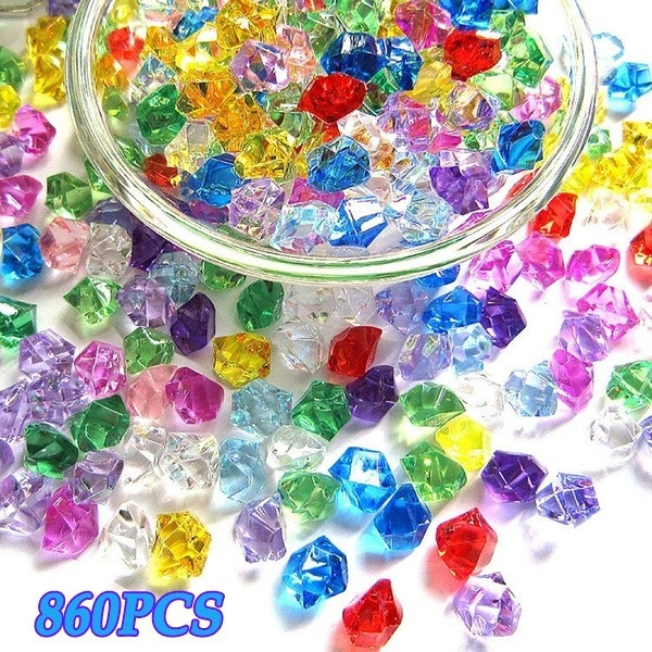Candy Colors Crystal Acrylic Ice Cubes Transparent Crystal Stone Irregular Gem 