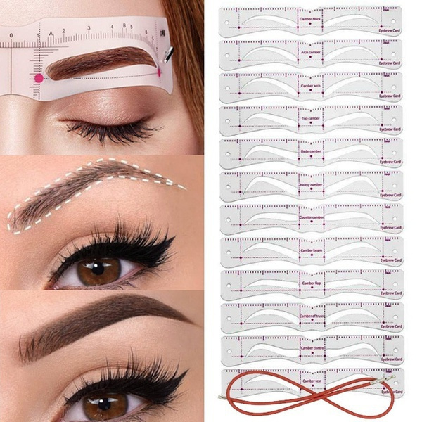 eyebrow stencils before after