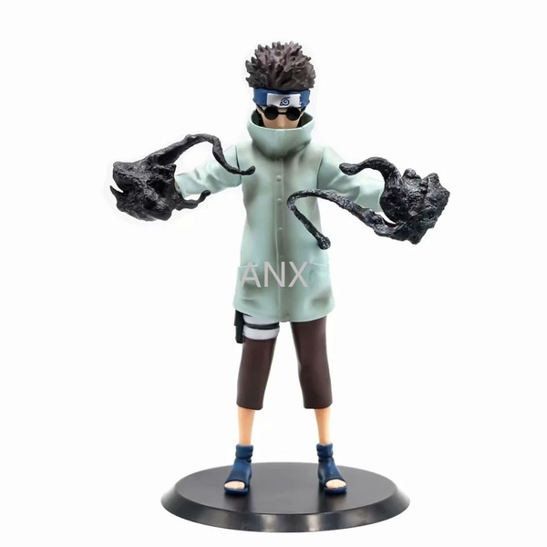 22CM Naruto Aburame Shino Inuzuka Kiba Zabuza Haku Figure PVC Action