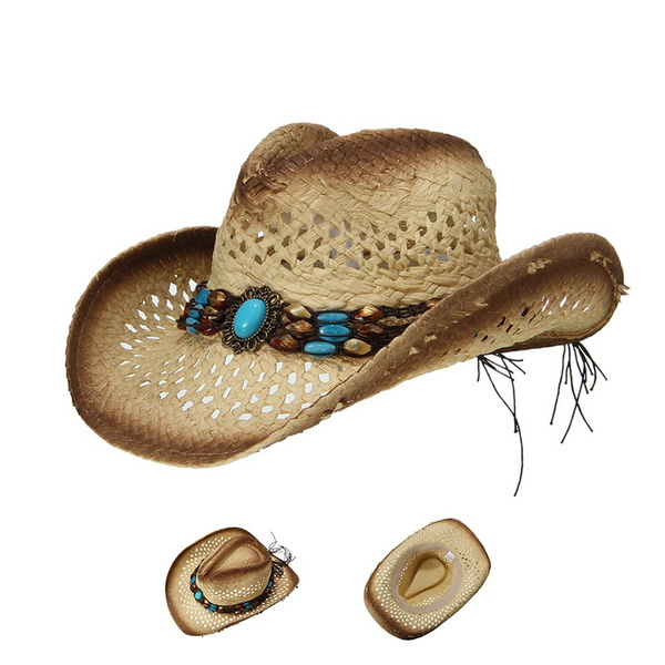 Women Men Western Cowboy Hats Vintage 