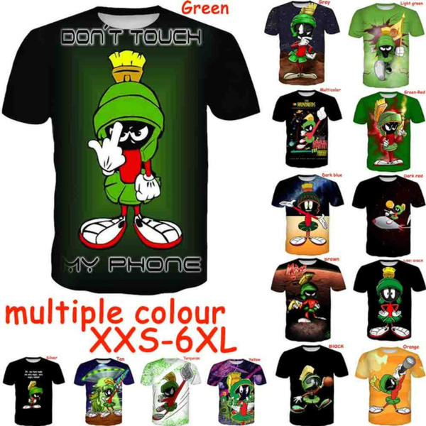 Latest Fashion Funny Cartoon Animation Marvin the Martian Unisex 3D  Printing Casual Personality Style Round Neck Short Sleeve T-shirt | Wish
