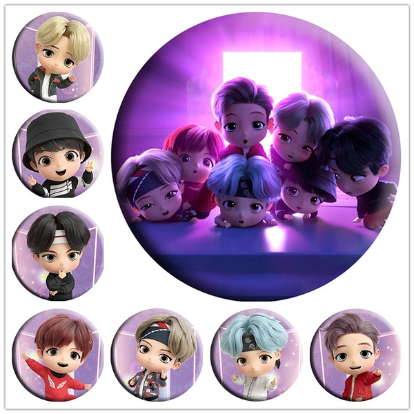 KPOP BTS TinyTAN Metal Brooch Badge Pin Cute Cartoon Idol Periphery  Decoration Collection ARMY | Wish