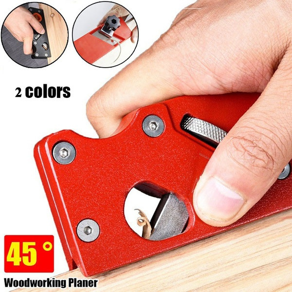 Wood Chamfer Plane Hand Tool With 7 Interchangeable Cutter Heads - Adjustable Edge & Corner Planer For Woodworking