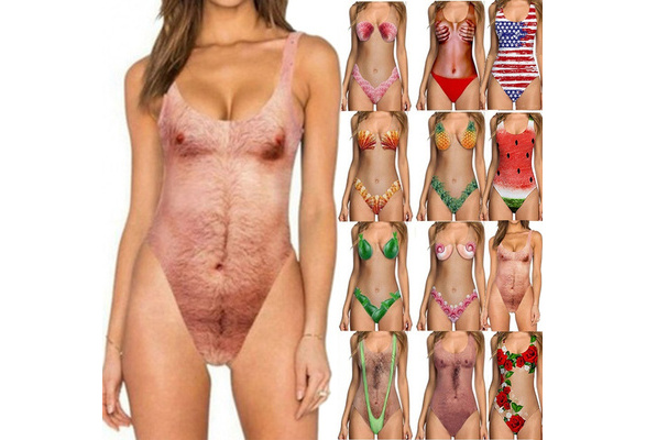 Hairy one piece bathing hot sale suit