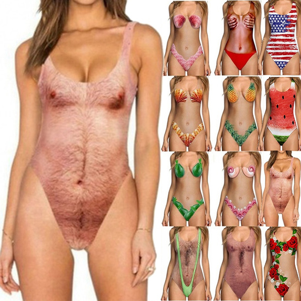 Hairy one best sale piece swimsuit