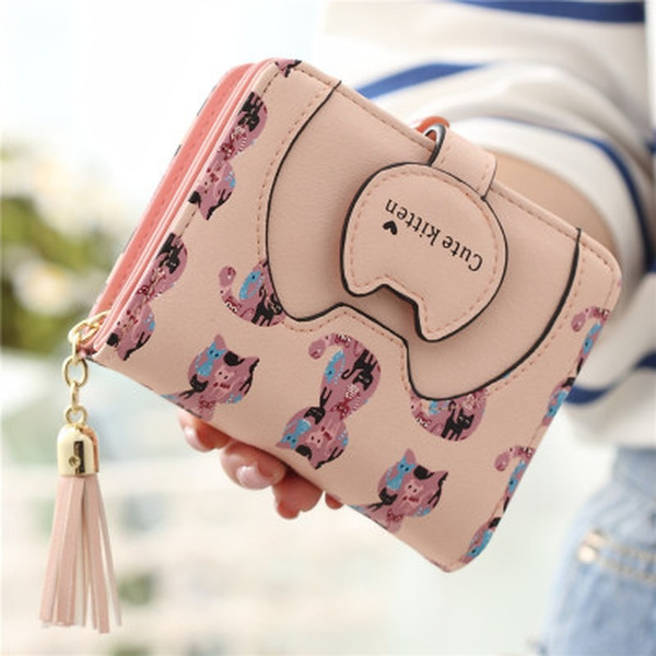 Cute zipper outlet wallet