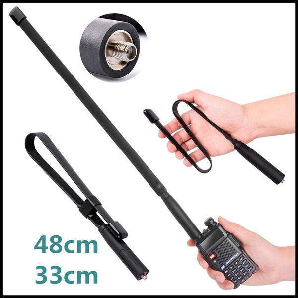 CS Tactical Antenna SMA-Female Dual Band VHF UHF 144/430Mhz Foldable For Walkie 