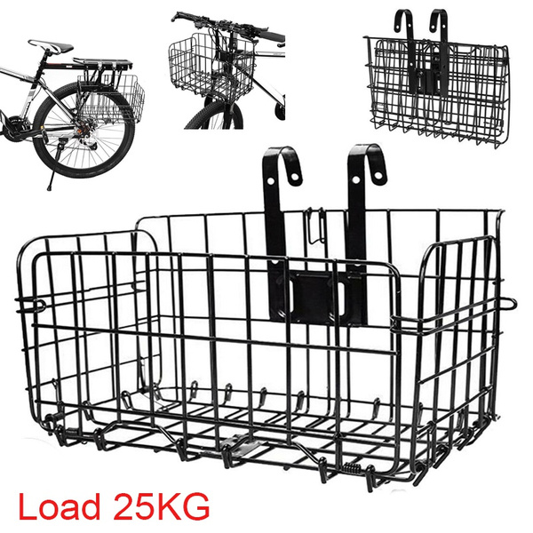 New Wire Detachable Bike Basket Front Bag Rear Hanging Basket