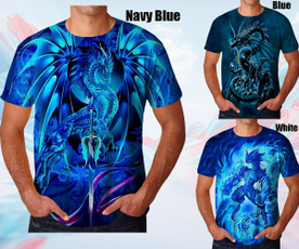 Blues, Fashion, 3dshirt, bluedragon