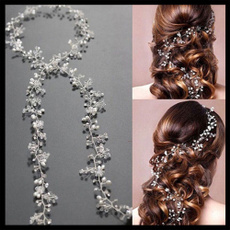 headdressrope, bridalheaddre, weddinghairband, pearls