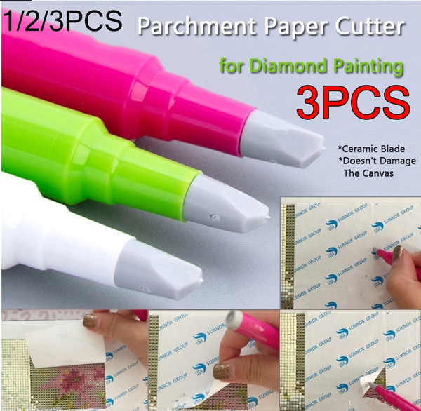 2PCS 5D DIY Diamond Painting Parchment Paper Cutter Ceramic Blade