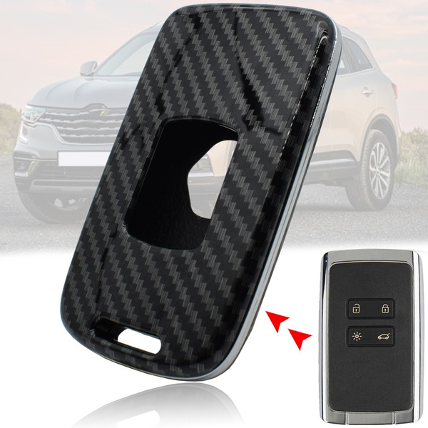 Custodia In TPU Per Chiave Renault (Koleos, Kadjar, Captur, Clio, Megane 2016-2019) - Grigia Con Bordo Oro - 3