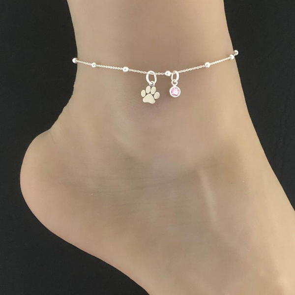 Paw sale print anklet