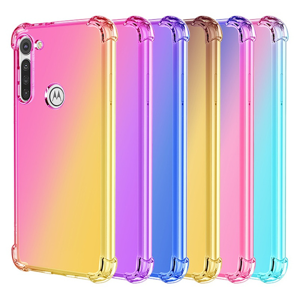 Motorola Moto G8 Power Lite Shockproof Case, Luxury Shockproof Gradient  Silicone Soft TPU Case Ultra Thin Slim Cover for for Moto G8 Play,G8  Power,G8