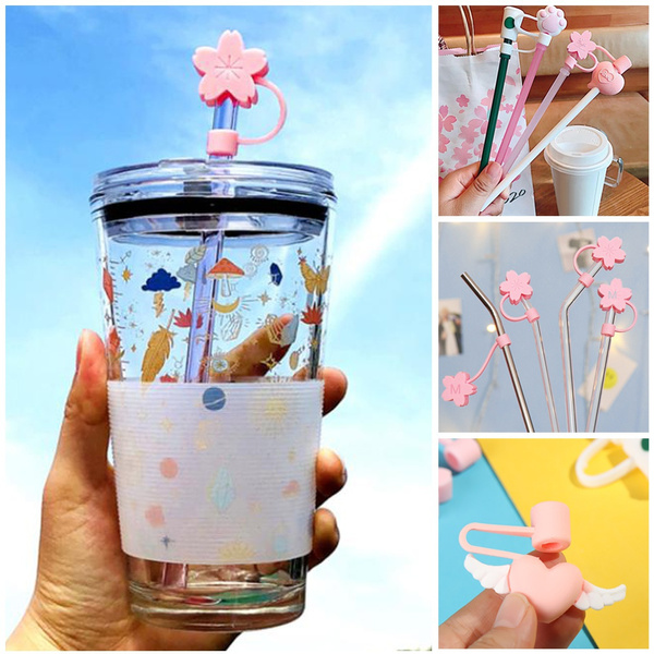 Silicone Straw Plug Drinking Dust Cap Straw Tips Cover Cup Accessories 