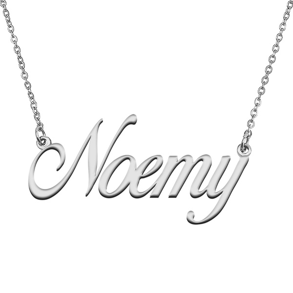 Noemy Name Necklace Engraved for Girlfriend Her Women | Wish