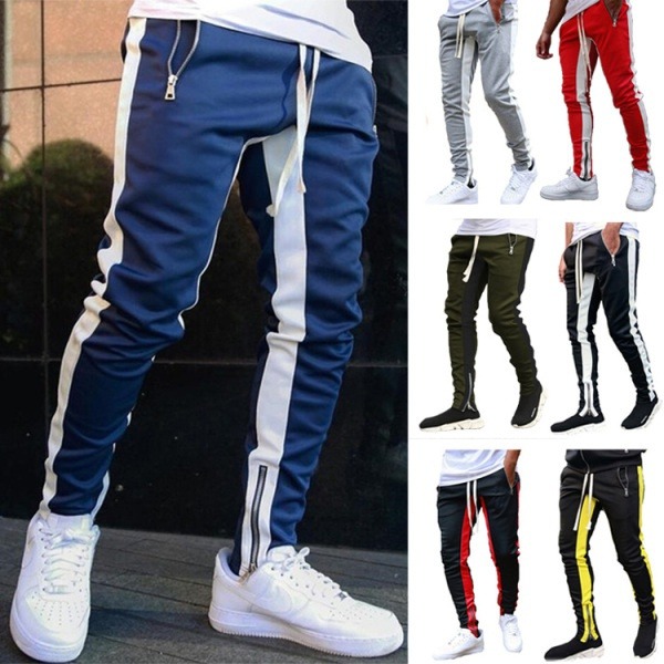 Mens Slim Fit Track Pants Bottoms Sports Jogging Gym Casual Long Sweat  Trousers | eBay