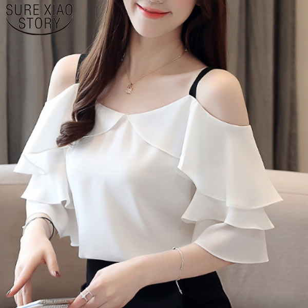 off white chiffon blouse