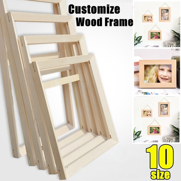10 Sizes Wooden Assemble Painting By Numbers Frame Diamond Painting Frame Wooden Assemble Inner