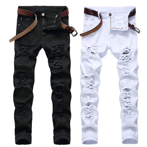 Hip Hop Men Denim Pants Blue Skinny Jeans Hipster Graffiti Letter Print  Streetwear Destroyed Ripped Jeans - China Jeans and Clothing price |  Made-in-China.com