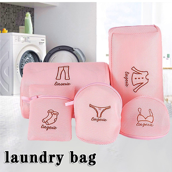 Generic Embroidery Laundry Bag Protected Underwear Bra Socks Dedicated Washing  Pouch Zipper Mesh Lingerie Bra Laundry Wash Bags Beige Bra Bag @ Best Price  Online