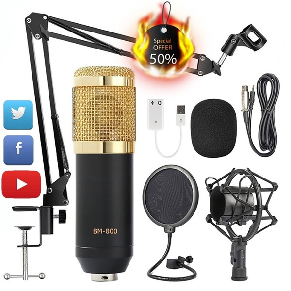 2021 Upgraded Version Desktop Microphone Set Condenser Microphone