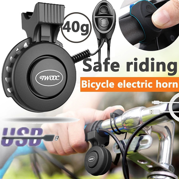 Bike Bell Horn 120 db Loud Horn 3 Modes Alarm Ring Waterproof Electric Bicycle Bell Bicycle Horn USB