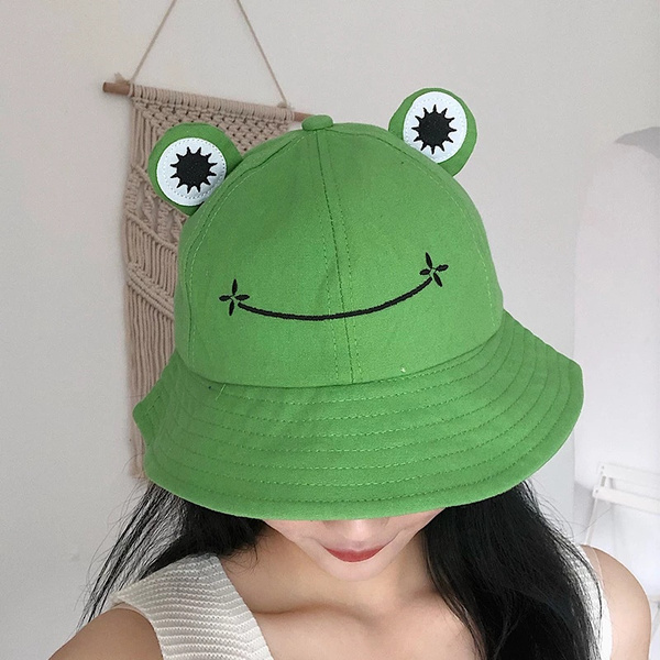 Women Fashion Frog Bucket Hat New 