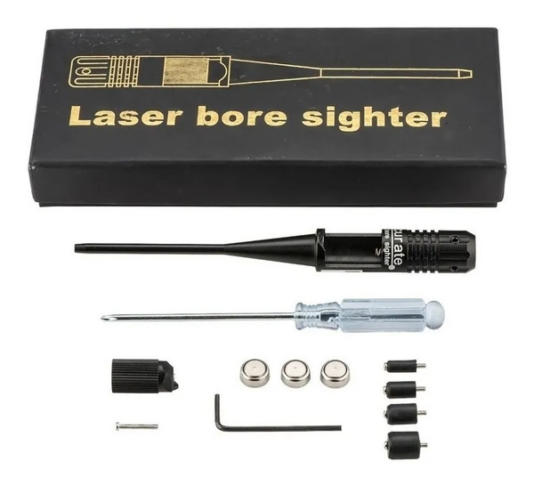Laser Bore Sight Kit for .22 to .50 Caliber, Red Dot Boresight, 9mm Laser Boresighter, Rifle