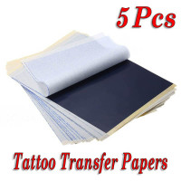 5Pcs A4 Tattoo Transfer Paper Tattoo Supplies Carbon Thermal Transfer Paper  Tattoo Stencil Copy Tracing Paper Accessory 