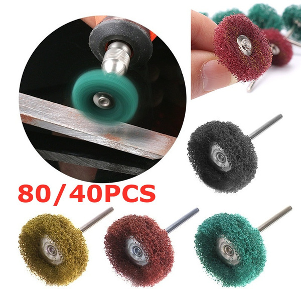 80/40pcs Practical Polishing Buffing Wheel Set Abrasive Wheel Nylon ...
