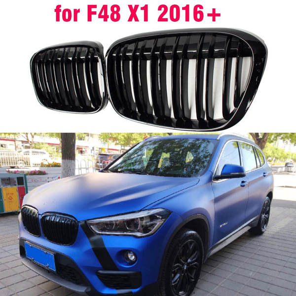 Gloss Black Front Bumper Kidney Grill Grilles for BMW X1 F48 F49