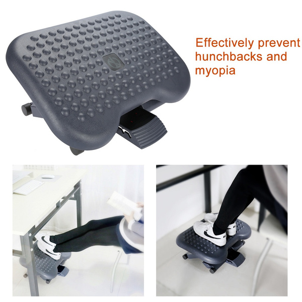 Ergonomic Office Footrest Under Desk Footstool Adjustable with