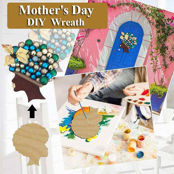 Mother'S Day Diy Wooden Template Wooden Pendant Front Door