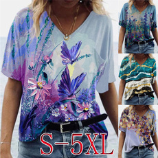 blouse, Summer, Plus Size, Colorful