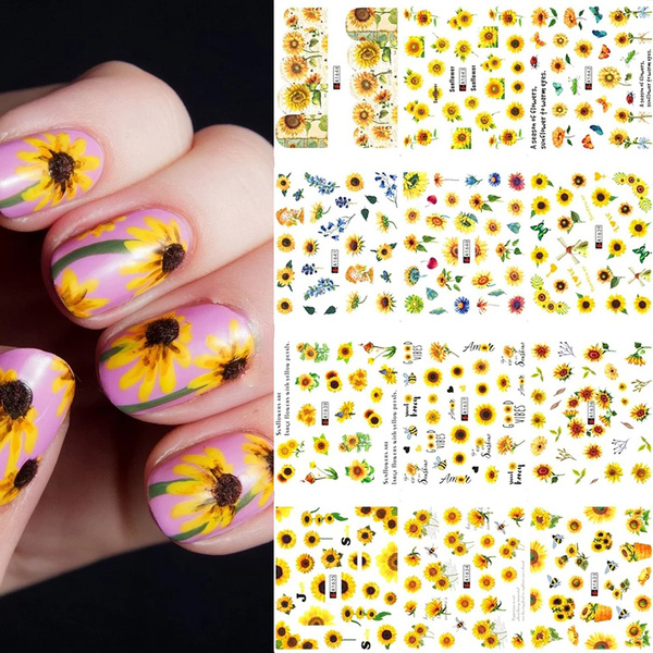 Sunflower Nails : 4 Steps (with Pictures) - Instructables