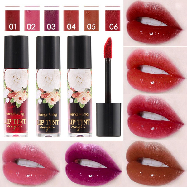 red lip tint gloss