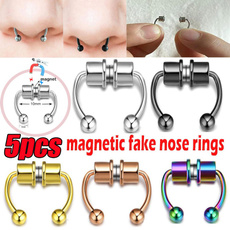 magneticfakenosering, Jewelry, fauxseptumring, nosehoop
