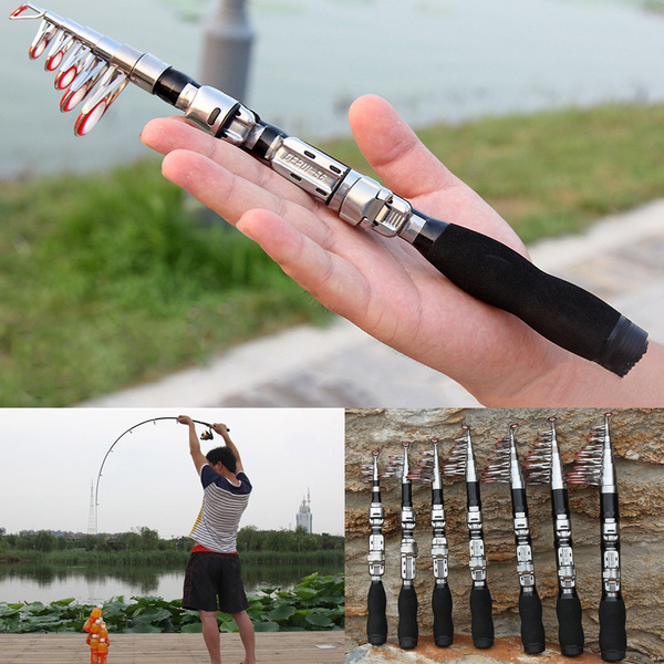 New Carbon Fiber Sea Fishing Rod Mini Telescopic Fishing Rod Pole Travel  Spinning Pole Fishing Tackle Tools