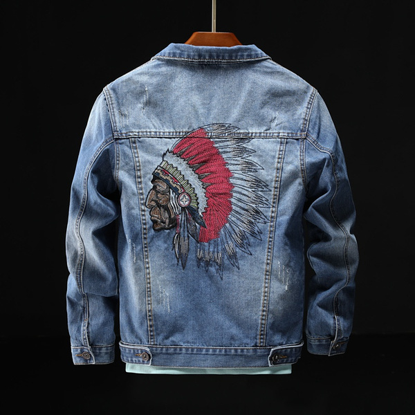 Men's Plus Size Jacket Denim Jacket 