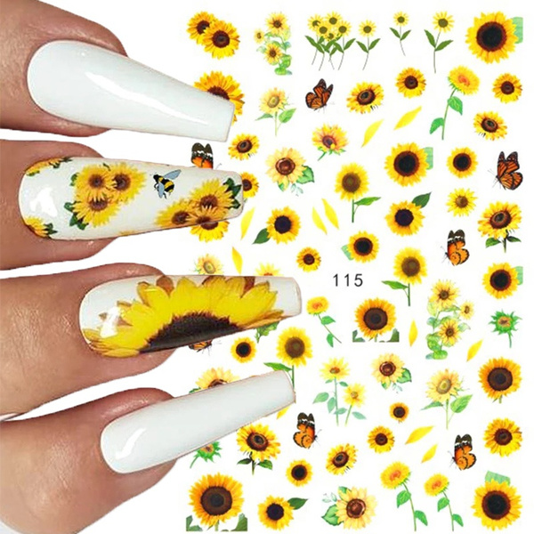 Yellow Ombre w/ 3D Sunflower | Acrylic Nails - YouTube